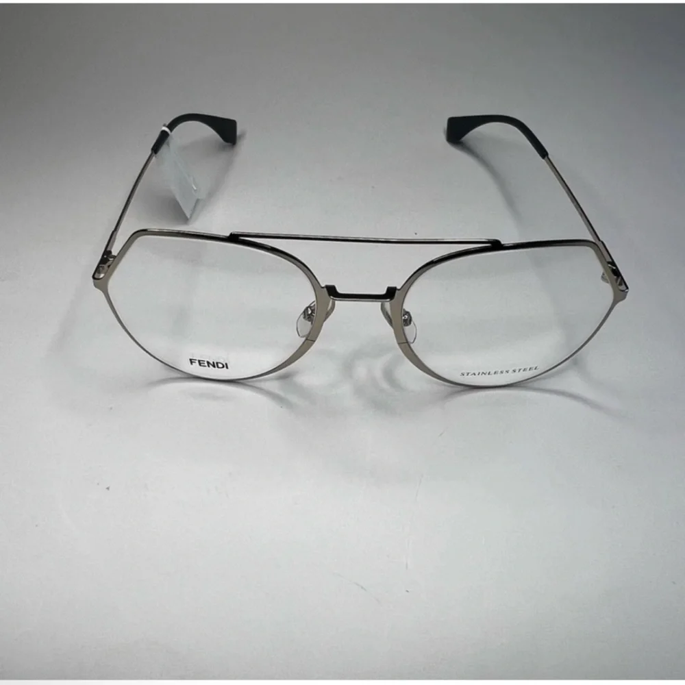 Brand New Authentic Fendi FF 0329 Eyeglasses 3YG Silver 53mm‎ Frame FF0329